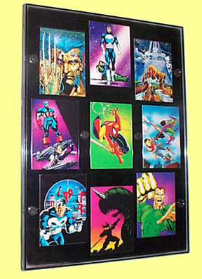 Modern wonderview frame with various cards.